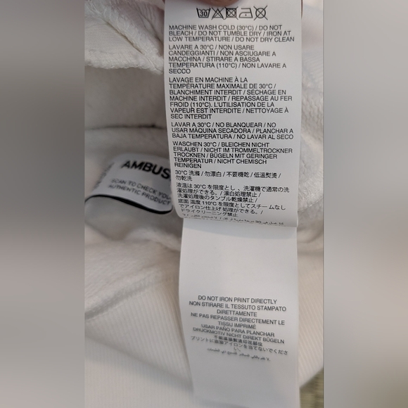 Ambush Tokyo Workshop Exclusive Hoodie White Men's Size Small Made in Portugal - Picture 7 of 11